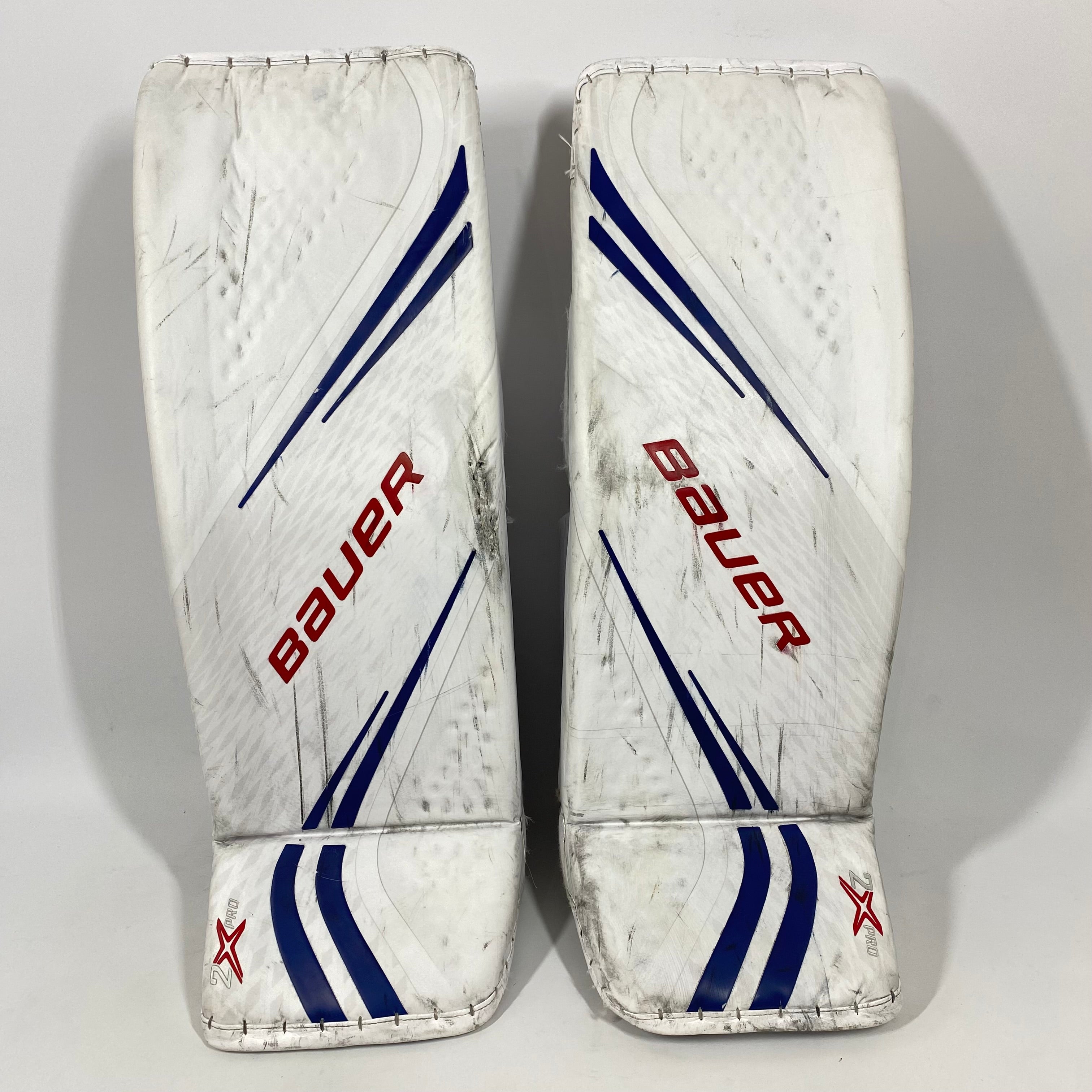 Bauer Vapor 2X Pro - Jambières de gardien de but Pro d'occasion (rouge/blanc/bleu)